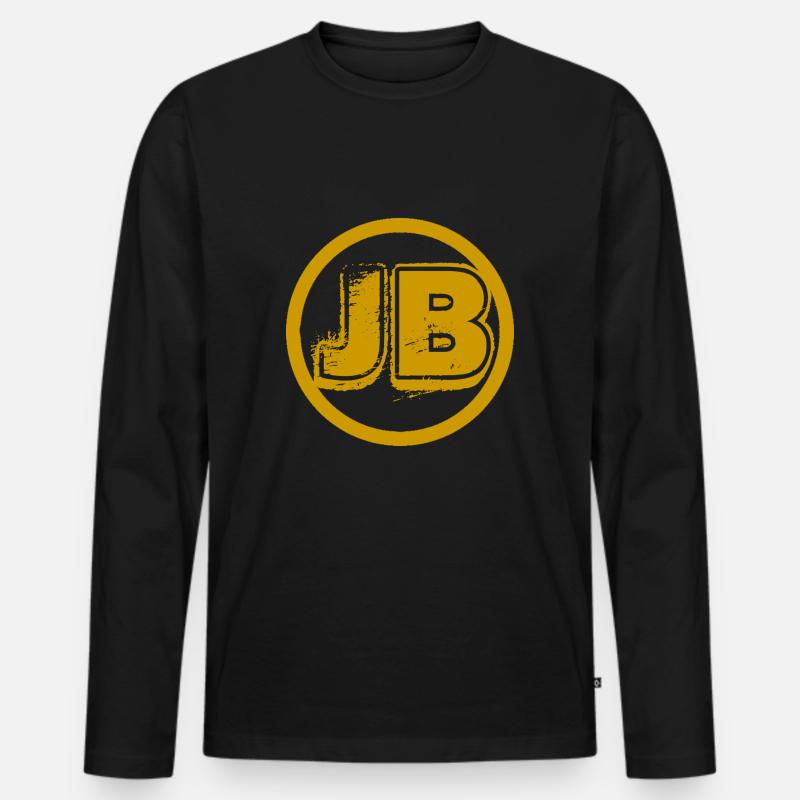 Stuff mit dem JB-Logo - Männer Premium Bio Langarmshirt - Schwarz