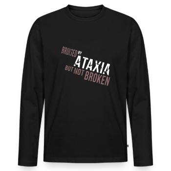 Bruised Not Broken - Men's Premium Organic Long Sleeve Shirt - black - Front - Nico (187cm)