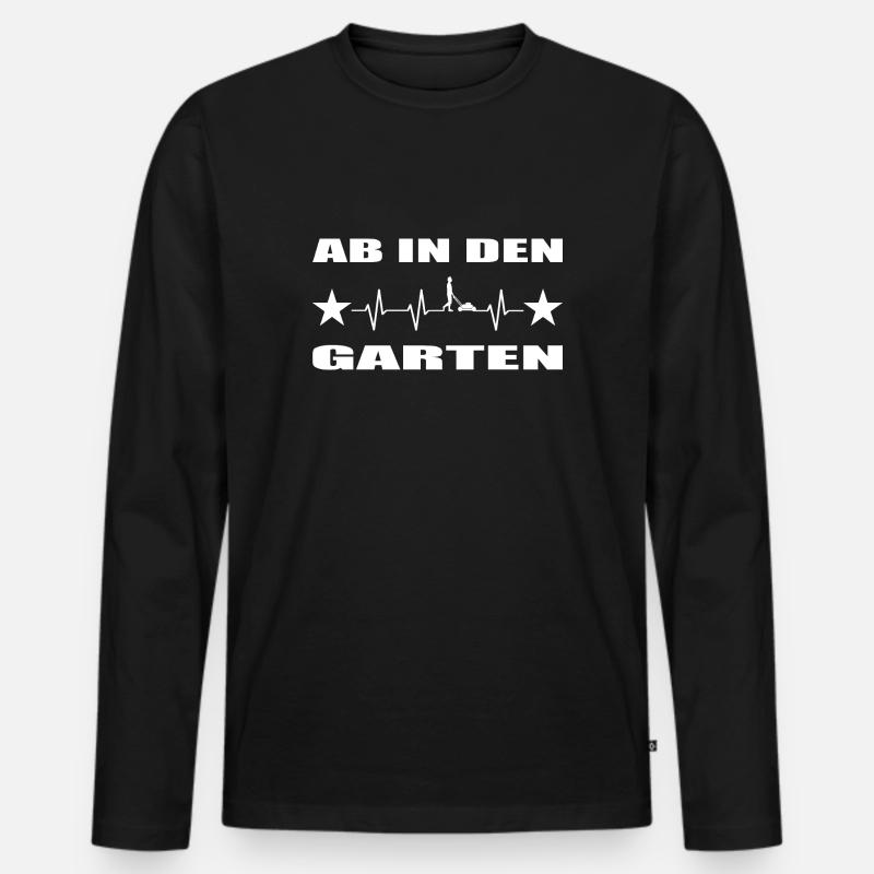 Garten - Männer Premium Bio Langarmshirt - Schwarz