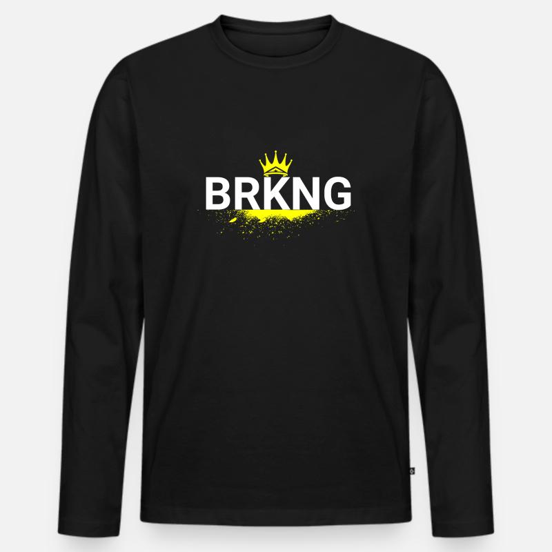 BierKNG - Männer Premium Bio Langarmshirt - Schwarz