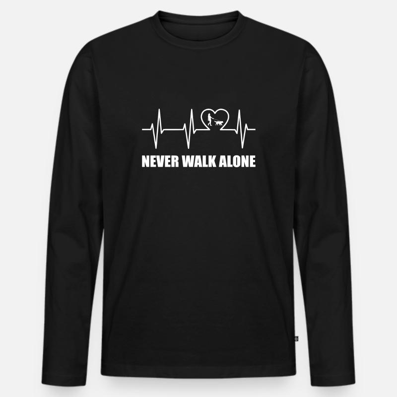 Hund - Männer Premium Bio Langarmshirt - Schwarz
