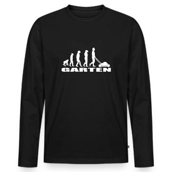 garten - Männer Premium Bio Langarmshirt - Schwarz - Vorne - Nico (187cm)