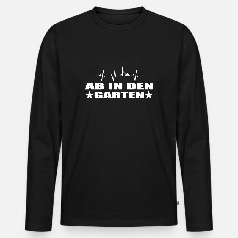 Garten - Männer Premium Bio Langarmshirt - Schwarz