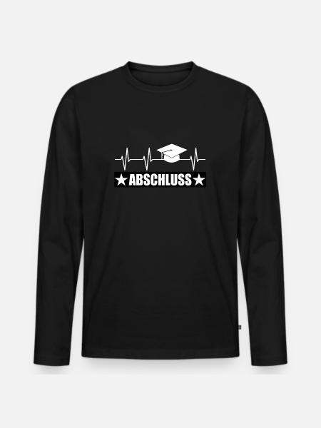 Abschluss - Männer Premium Bio Langarmshirt - Schwarz