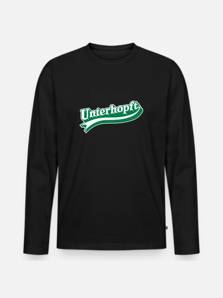 Unterhopft - Men's Premium Organic Long Sleeve Shirt - black