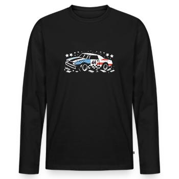 Cool Demolition Derby Season Gift - Men's Premium Organic Long Sleeve Shirt - black - Front - Nico (187cm)