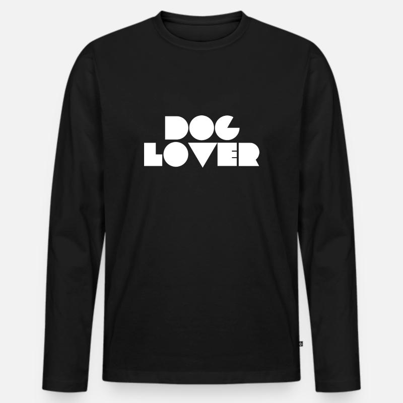 dog lover - Men's Premium Organic Long Sleeve Shirt - black