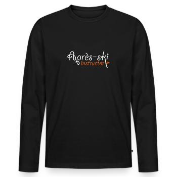 Apres ski - Men's Premium Organic Long Sleeve Shirt - black - Front - Nico (187cm)