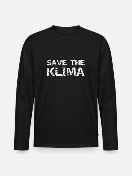 Klima - Männer Premium Bio Langarmshirt - Schwarz