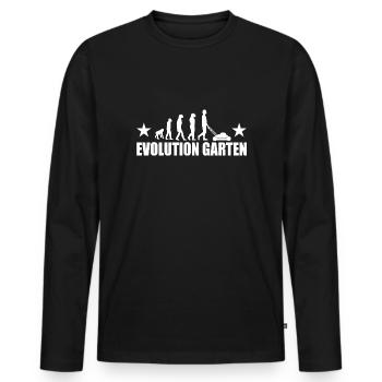 Garten - Männer Premium Bio Langarmshirt - Schwarz - Vorne - Nico (187cm)