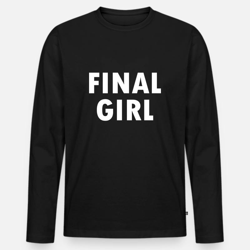 Final girl - Männer Premium Bio Langarmshirt - Schwarz
