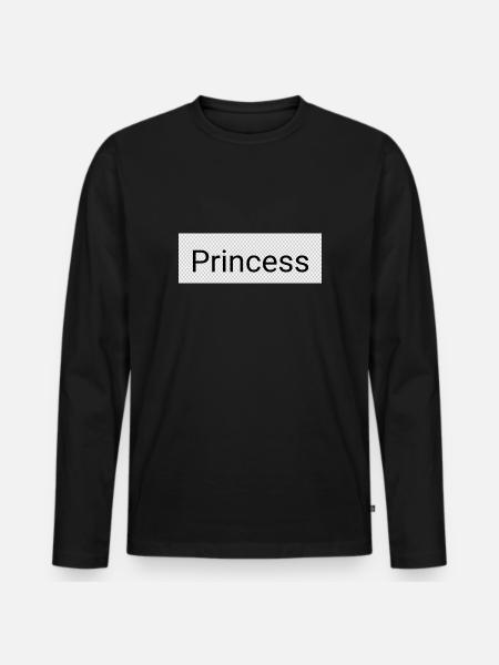 Princess - Men's Premium Organic Long Sleeve Shirt - black