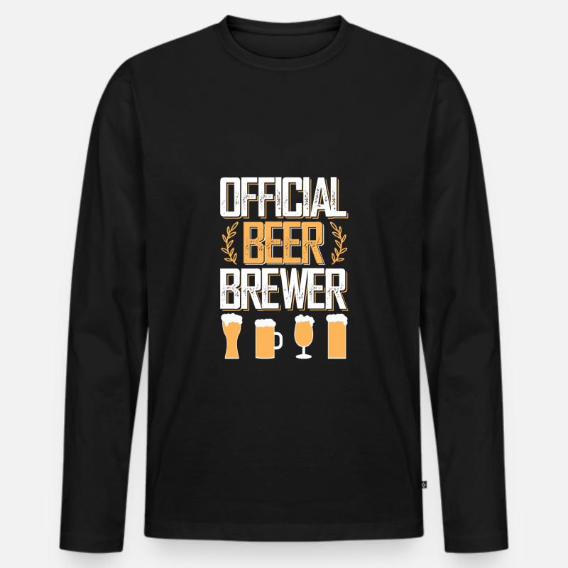 official bier brauer - Männer Premium Bio Langarmshirt - Schwarz