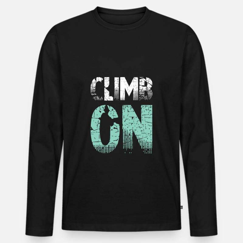 Climb On - Männer Premium Bio Langarmshirt - Schwarz