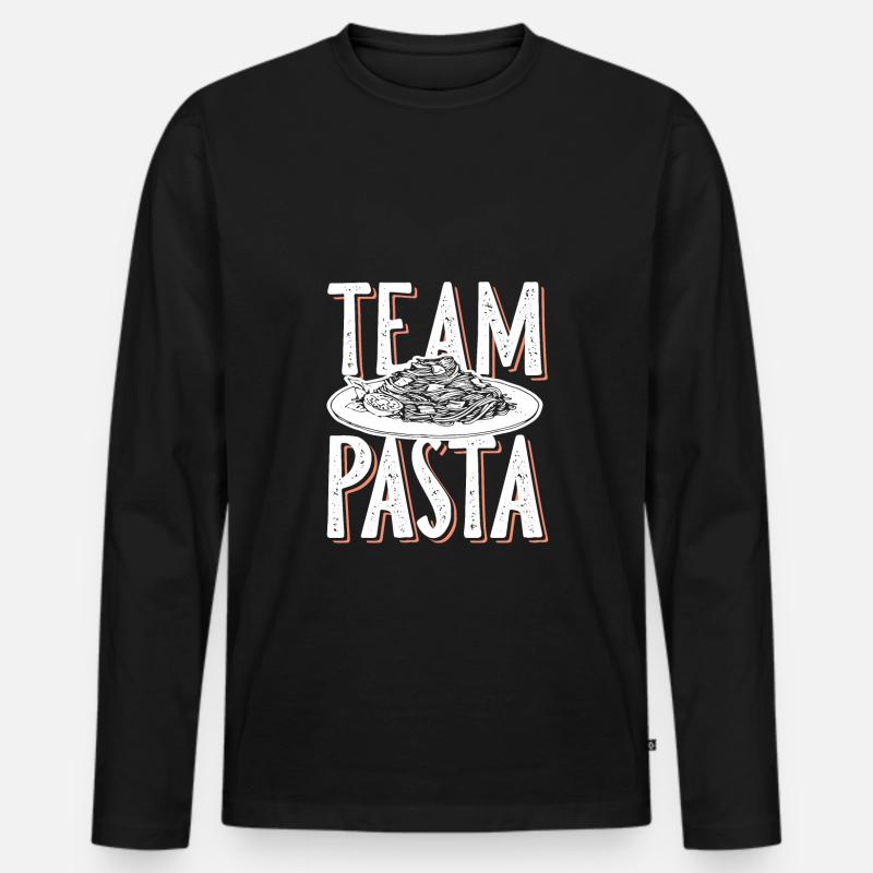 team Pasta spaghetti - Männer Premium Bio Langarmshirt - Schwarz