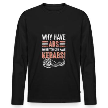 Kebab Döner delicious - Men's Premium Organic Long Sleeve Shirt - black - Front - Nico (187cm)