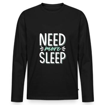 Il faut dormir - T-shirt manches longues Premium bio Homme - noir - Devant - Nico (187cm)