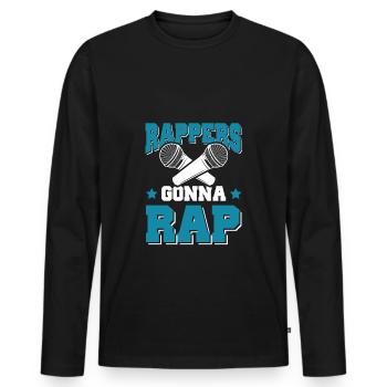 Rappers Rap - Männer Premium Bio Langarmshirt - Schwarz - Vorne - Nico (187cm)