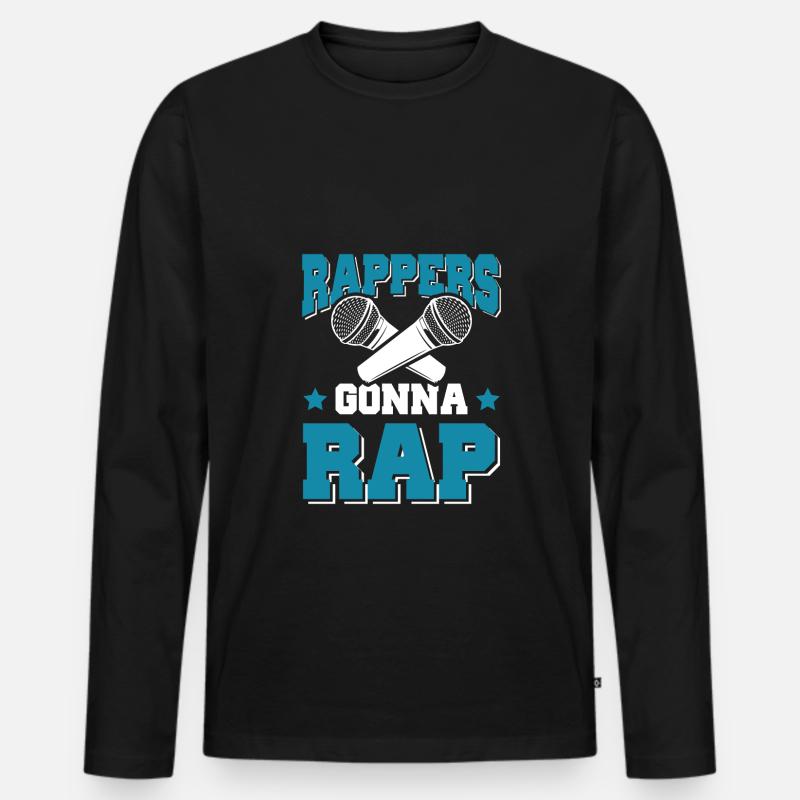 Rappers Rap - Männer Premium Bio Langarmshirt - Schwarz