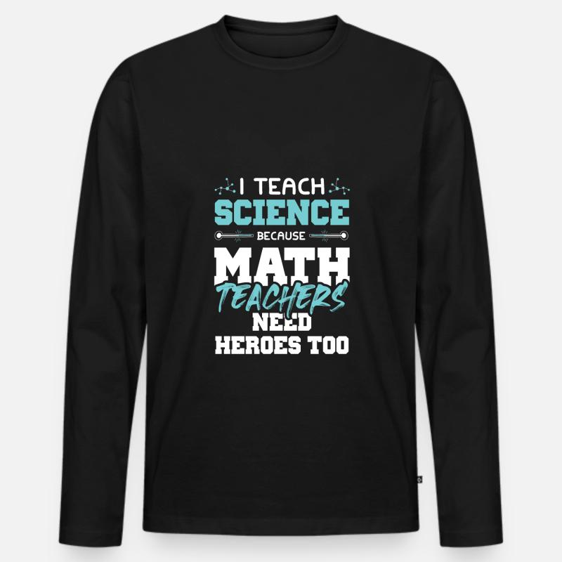 wissenschaft lehrer - Männer Premium Bio Langarmshirt - Schwarz