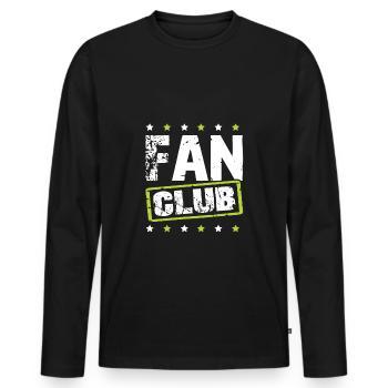 Fan Club - T-shirt manches longues Premium bio Homme - noir - Devant - Nico (187cm)
