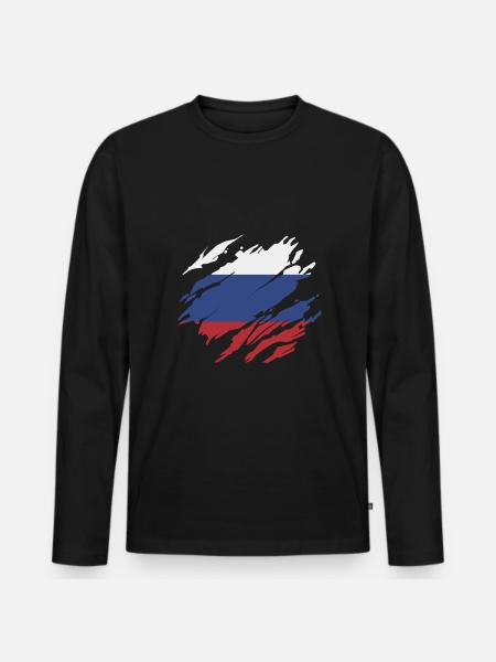 original Russian - Men's Premium Organic Long Sleeve Shirt - black