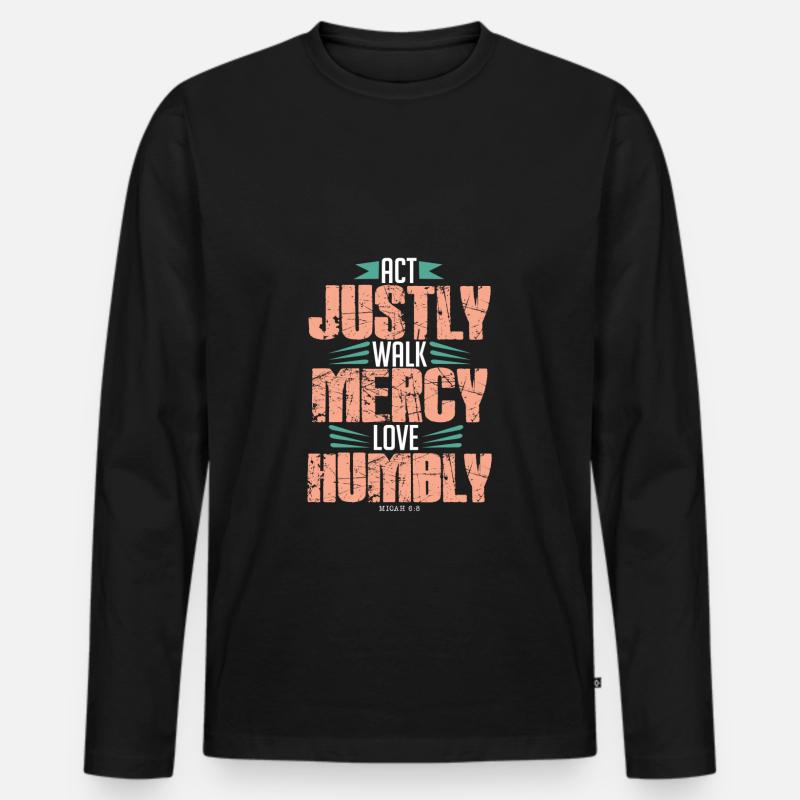 bibel verse spruch - Männer Premium Bio Langarmshirt - Schwarz