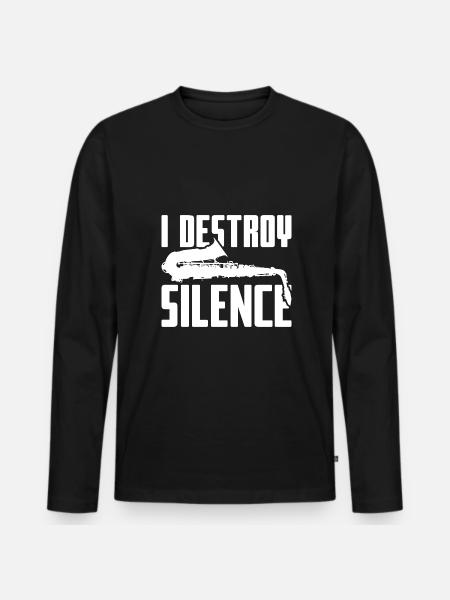 Saxophone crazy - Men's Premium Organic Long Sleeve Shirt - black