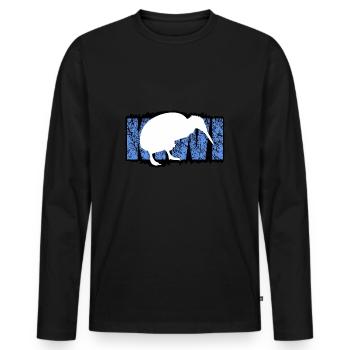 kiwi - T-shirt manches longues Premium bio Homme - noir - Devant - Nico (187cm)