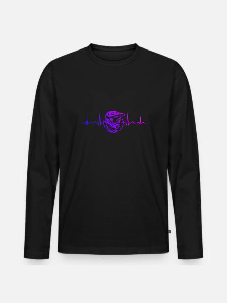 Women's Mountain Bike Mountain Bike Cyclist - Men's Premium Organic Long Sleeve Shirt - black