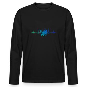 Scuba Diver Scuba Diver Diver Diving - T-shirt manches longues Premium bio Homme - noir - Devant - Nico (187cm)