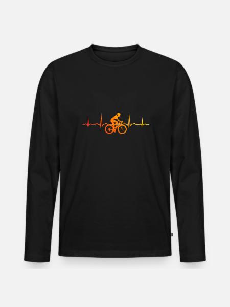 Women Cyclists Men's Bicycle Cycling Cycling - Men's Premium Organic Long Sleeve Shirt - black