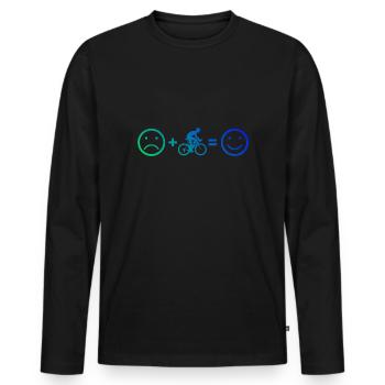 Road Cyclist Road Cycling Road Bike Road Bike - Men's Premium Organic Long Sleeve Shirt - black - Front - Nico (187cm)