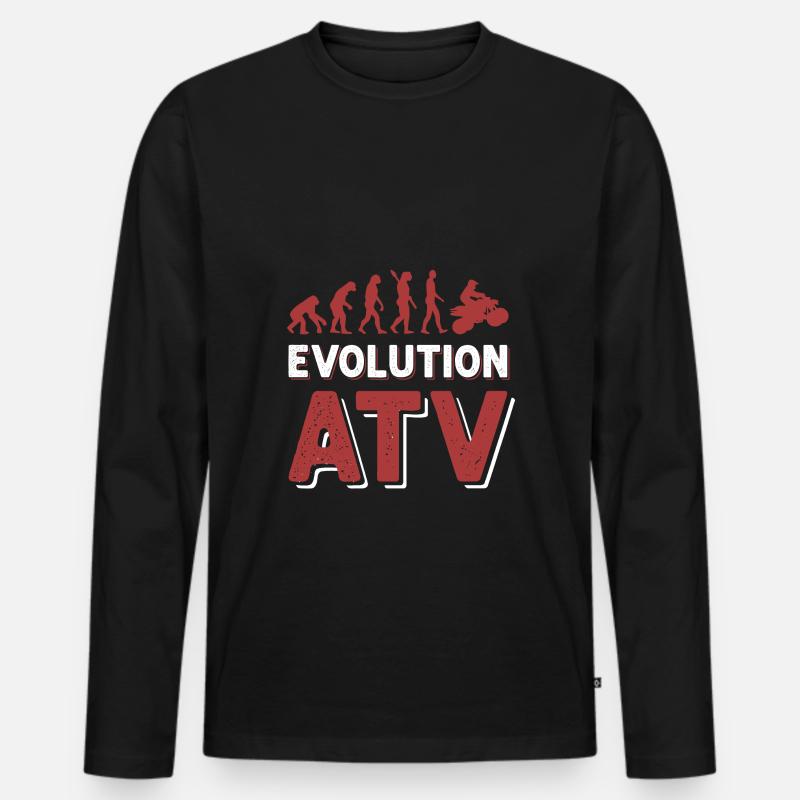 Quad Evolution Quadfahrer - Männer Premium Bio Langarmshirt - Schwarz