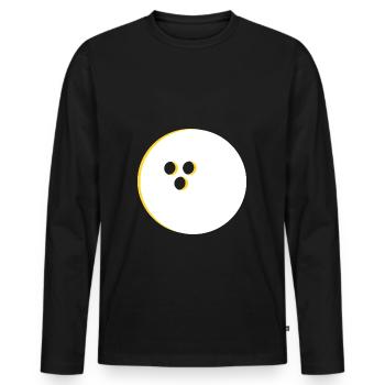Bowling Ball, Bowling - Men's Premium Organic Long Sleeve Shirt - black - Front - Nico (187cm)