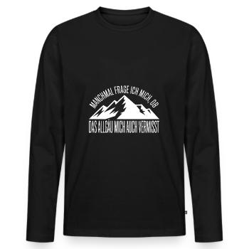 Je me demande si l’Allgäu ne me manque pas ! - T-shirt manches longues Premium bio Homme - noir - Devant - Nico (187cm)