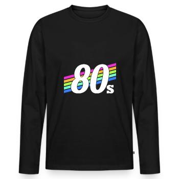 neon graphic - Männer Premium Bio Langarmshirt - Schwarz - Vorne - Nico (187cm)