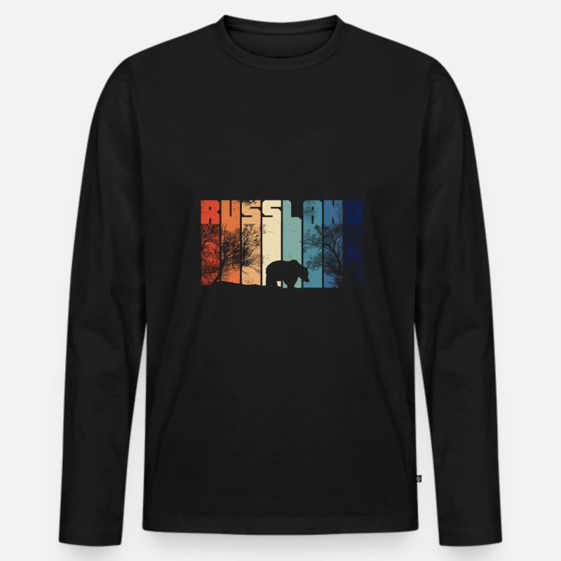 original russische - Männer Premium Bio Langarmshirt - Schwarz