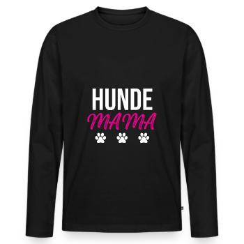 Hunde Mama Spruch - Männer Premium Bio Langarmshirt - Schwarz - Vorne - Nico (187cm)