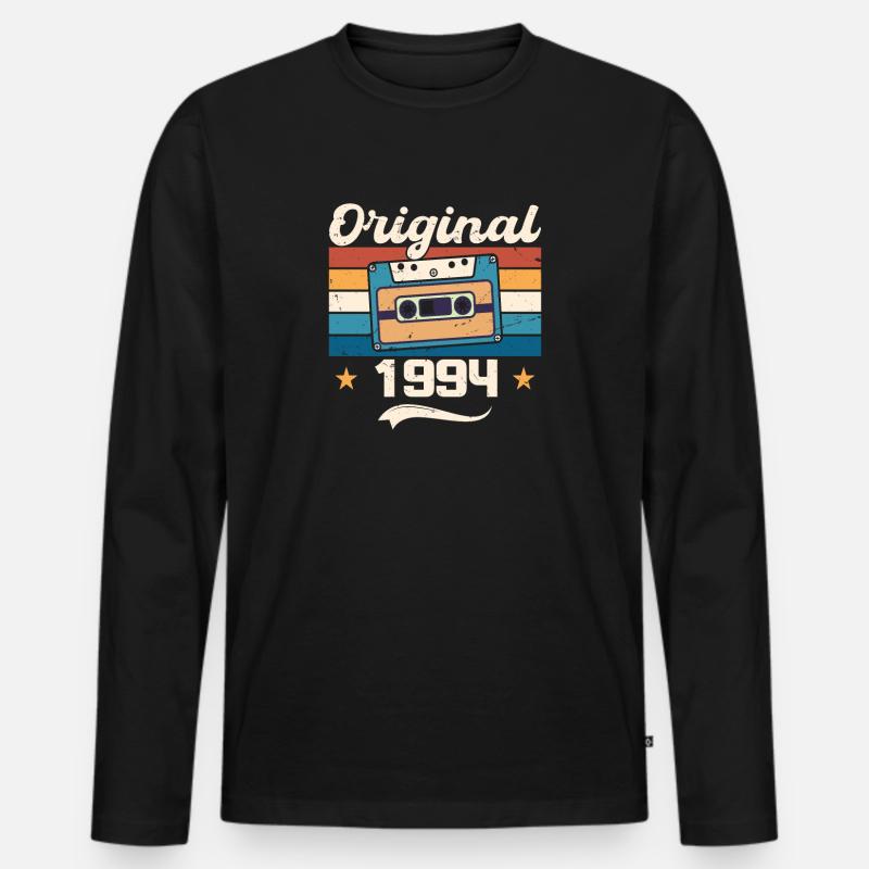 Geboren Geschenk Original 1994 Geschenkidee 1994 - Männer Premium Bio Langarmshirt - Schwarz