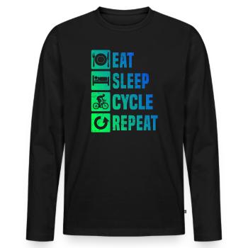 Road Cycling Road Cycling Road Cyclist Road Bike - Men's Premium Organic Long Sleeve Shirt - black - Front - Nico (187cm)