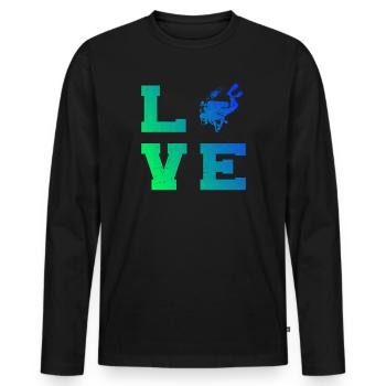 Scuba Diver Scuba Diver Scuba Diving - Men's Premium Organic Long Sleeve Shirt - black - Front - Nico (187cm)