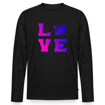 Free Dive Diving Scuba Diver Herren Diver - Männer Premium Bio Langarmshirt - Schwarz - Vorne - Nico (187cm)