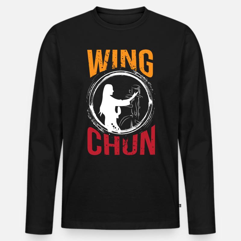 Wingtsun Wing chun - Männer Premium Bio Langarmshirt - Schwarz