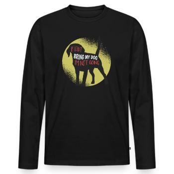 Dog Owner Dog Owner Gift Idea Humor Dogs - Men's Premium Organic Long Sleeve Shirt - black - Front - Nico (187cm)