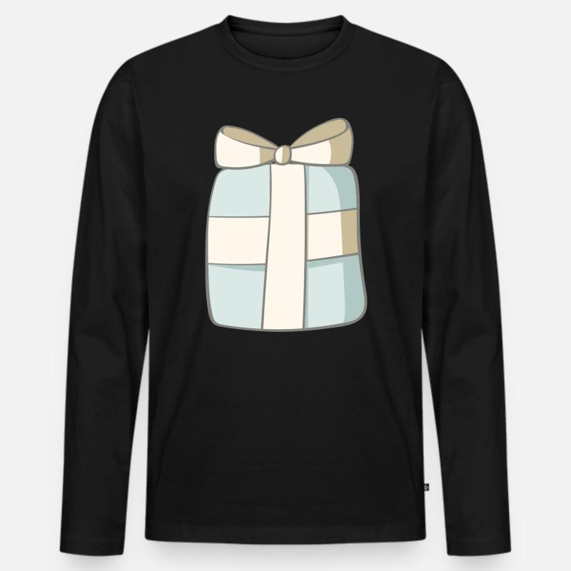Geschenk - Männer Premium Bio Langarmshirt - Schwarz