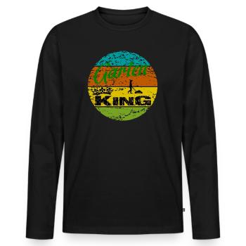 Garten - Männer Premium Bio Langarmshirt - Schwarz - Vorne - Nico (187cm)