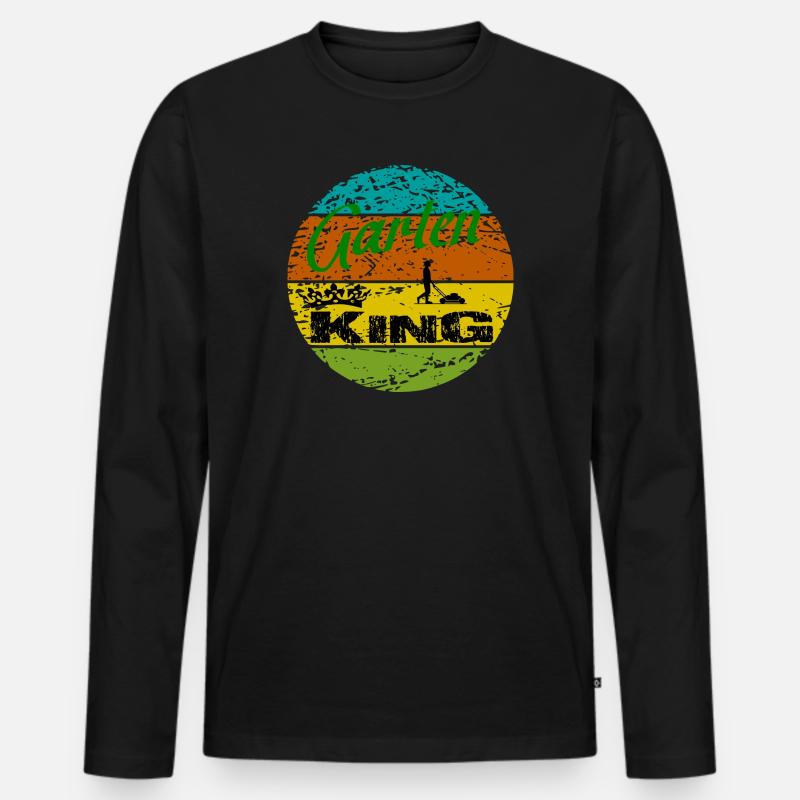 Garten - Männer Premium Bio Langarmshirt - Schwarz