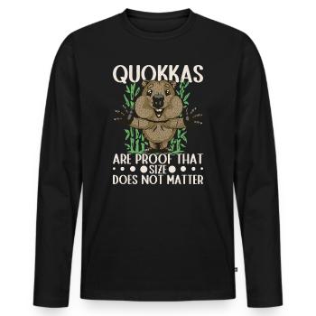 Quokkas are proof - Men's Premium Organic Long Sleeve Shirt - black - Front - Nico (187cm)