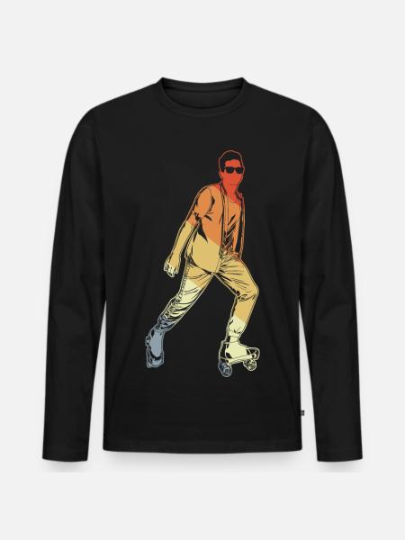 Figure Skating - Men's Premium Organic Long Sleeve Shirt - black